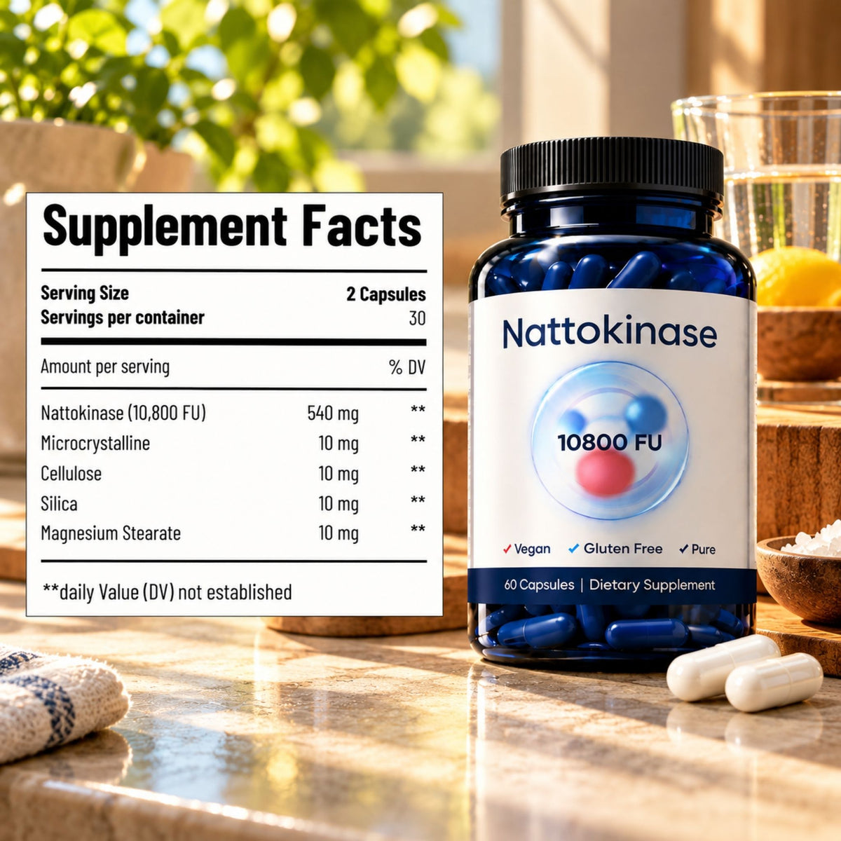 Nattokinase 10,800 FU: Circulation & Heart Support